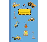 Construction Truck Notebook for Boys: Kids Lined Writing Journal with Digger, Bulldozer & Dump Truck Theme | 6 x 9 School Notebook for Boys Who Love Construction Vehicles