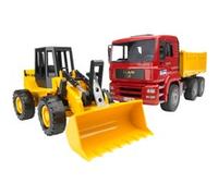Construction truck with articulated road loader veicolo giocattolo, Veicolo modello 3 anno/i, ABS sintetico, Multicolore