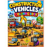 Construction vehicles coloring book