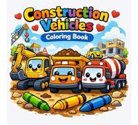 Construction Vehicles Coloring Book for Toddlers Ages 1-3: Big Simple Construction Vehicles for Toddlers Ages 1-3