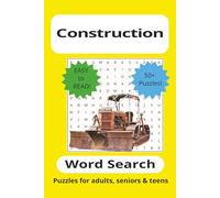 Construction Word Search Puzzle Book: Word Searches with Easy to Read Print about Construction, Construction Word, Building and More | 6x9 inches, 110 ... Gift for Vacations, Holidays and Free Times