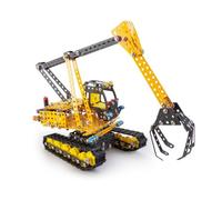 Constructor Pro Melman - Set di costruzione in metallo - 866 pezzi - Escavatore per ciniglia XXL da montare - Cofanetto esperto da 8 anni