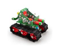 Constructor Tanky - Set di costruzione in metallo - 219 pezzi - Veicolo cingolato da montare - STEM da 8 anni