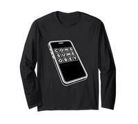 Consuma Obey Dystopian Phone Doom Scrolling Digital Cult Maglia a Manica