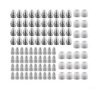 Consumabili al plasma in rame per Amico Power per taglierina APC-70HF da 70 Amp con tazza per elettrodo e ugelli da 1,1 mm, 1,3 mm, 1,5 mm (10 elettrodi)