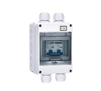 Consumer Unit,Pannello Interruttore Circuito Interruttore automatico PV DC 12V 24V 500V Inverter for batterie solari 2P MCB 16A 40A 63A 100A 125A con custodia impermeabile IP65(DC500V,32A)