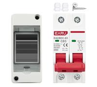 Consumer Unit,Pannello Interruttore Circuito Scatola di distribuzione giunzione for installazione esterna in plastica impermeabile IP65 con MCB DPN(HT-2 and EACBDC,50A)