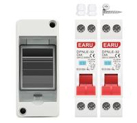 Consumer Unit,Pannello Interruttore Circuito Scatola di distribuzione giunzione for installazione esterna in plastica impermeabile IP65 con MCB DPN(HT-2 and DPNLE,6A)