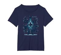 Conta su di Me: Mantra Motivazionale degli Appassionati di Matematica Maglietta, Donna Plus-Size, Navy, 4X