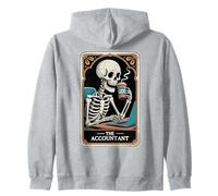 Contabile Contabile Contabile Contabilità Scheletro Carta dei Tarocchi Contabile Felpa con Cappuccio