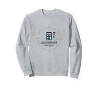 Contabile off Duty Divertente Finanza Professione Umorismo Felpa, Unisex per Adulti, Grigio Melange, XL