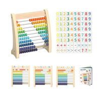 Contacchio in legno, matematica abaco - Cornice in legno | Giocattoli di 10 file con perline multicolori, abilità matematiche precoci per bambini, giochi educativi per bambini 3-5