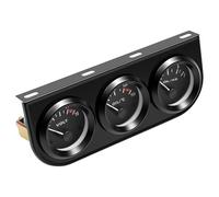 Contachilometri Auto 3 in 1, Voltmetro Termometro Olio Manometro Olio 8-16V 50-150°C Ferro Nero per Automobili Veicoli a Motore Appassionati di Auto