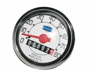 Contachilometri Bianco Speedo Per Vespa Vegelia Logo 80 Kph V50 V90 V100