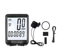 Contachilometri da ciclismo retroilluminato per mountain bike, grande display digitale con funzioni multiple tra cui e orologio (cablato bianco)