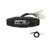Contachilometri digitale Contachilometri universale per moto, 12 V, tachimetro, misuratore dell'olio, pannello contagiri con indicatore luminoso di segnalazione a LED