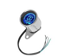 Contachilometri Digitale Universale Per Moto | Indicatore Livello Carburante Impermeabile Retroilluminazione 12V Cluster Strumenti Moto(Chrome)