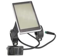 Contachilometri e tachimetro per bici, display LCD impermeabile da 24 V, 36 V e 48 per bici elettrica, computer da bicicletta portatile antiscivolo cablato per ciclisti su strada, mountain bike