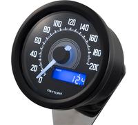 Contachilometri elettronico Daytona Velona 60mm 200 km Nero White Led 86863