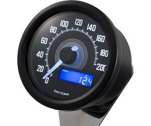 Contachilometri elettronico Daytona Velona 60mm 200 km Nero White Led 86863