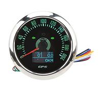 Contachilometri GPS MPH, 3 in 1 200MPH 85mm 9-32V Tachimetro con 7 colori retroilluminati, universale impermeabile misuratore di velocità per barca auto camion moto marina (Quadrante nero)