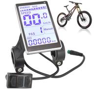 Contachilometri in Bici e tachimetro, Impermeabile 24V 36V 48V LCD Display Ebike Schermata, Computer ciclistico cablato Non Slip Portatile per Ciclisti stradali, Mountain Bike, Tourer, Ciclisti