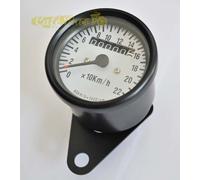Contachilometri meccanico Ø 60 mm nero fondo bianco K=1,4 cafè racer