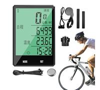 Contachilometri per Bici Cruscotto Digitale con Retroilluminazione | Wireless Impermeabile con Display LCD da 7cm Per Ciclisti Principianti e Allenamento