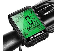 Contachilometri Senza fili Impermeabile, Computer da Bici Ciclocomputer bicicletta con LCD Display Retroilluminato digitale Tachimetro Bianco Verde
