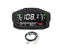Contachilometri Strumento Regolabile Contachilometri digitale universale per moto, 2,4 cilindri, contagiri, temperatura dell'acqua, carburante, display RPM per Suzuki