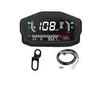 Contachilometri Strumento Regolabile Contachilometri digitale universale per moto, 2,4 cilindri, contagiri, temperatura dell'acqua, carburante, display RPM per Suzuki
