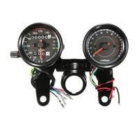 Contachilometri universale a LED nero + contagiri tachimetro moto 12V Chopper Cafe Racer Old School