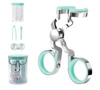 Contact Lens Wearing Aids Tool, contact lens applicator tool, Portable Contact Lens Eyelid Stretcher, with Contact Lens Case, Sucker, Tweezer with Soft Tip for New Users Girls (Green)