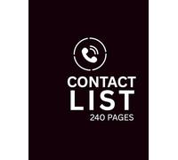 Contact List Log Book: Large Address & Phone Number Organizer for Home, Work & Small Business | Easy-to-Use Contact Record Notebook (8.5 × 11 in, 240 Pages)