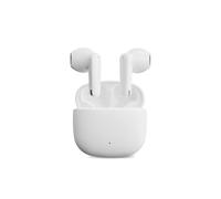 Contact Twins Nano Cuffie wireless con tecnologia TWS (True Wireless Stereo), Cuffie leggere e minimalistiche con autonomia fino a 19 ore, Bianco