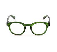 Contacta, Hipstyle Bebop, Occhiali da Lettura per Uomo e Donna, Occhiali Classici e Colorati, Montatura con Aste Flex, Colore Verde, Diottrie +2,00, Confezione con Sacchetto Portaocchiali, 27g