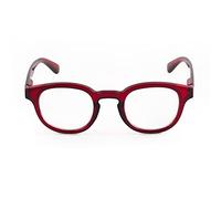 Contacta, Hipstyle Bebop, Occhiali da Lettura per Uomo e Donna, Occhiali Classici e Colorati, Montatura con Aste Flex, Colore Rosso, Diottrie +2,00, Confezione con Sacchetto Portaocchiali, 27g