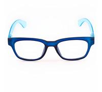 Contacta, Legend Light, Occhiali da Lettura per Uomo e Donna, Occhiali Leggeri, Montatura Squadrata con Aste Colorate e Flex, Colore Blu, Diottrie +3,50, Confezione con Astuccio Portaocchiali, 29g