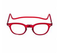 Contacta, Lock, Occhiali da Lettura per Uomo e Donna, Occhiali con Calamita, Collarino Rigido e Aste Regolabili, Colore Rosso, Diottrie +2,50, Confezione con Sacchetto Portaocchiali, 33g