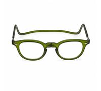 Contacta, Lock, Occhiali da Lettura per Uomo e Donna, Occhiali con Calamita, Collarino Rigido e Aste Regolabili, Colore Verde, Diottrie +2,00, Confezione con Sacchetto Portaocchiali, 33g