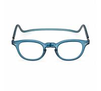 Contacta, Lock, Occhiali da Lettura per Uomo e Donna, Occhiali con Calamita, Collarino Rigido e Aste Regolabili, Colore Blu, Diottrie +2,00, Confezione con Sacchetto Portaocchiali, 33g