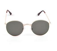 Contacta, Rebel, Occhiali da Sole con Lenti Polarizzate per Uomo e Donna, Stile e Protezione, Montatura Arrotondata, Colore Oro e Lente Verde, Confezione con Sacchetto Portaocchiali, 16g