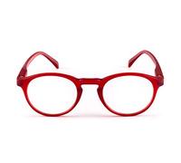 Contacta, Wall Street, Occhiali da Lettura per Uomo e Donna, Occhiali Leggeri e Funzionali, Montatura con Aste Flex, Colore Rosso, Diottrie +1,50, Confezione con Astuccio Portaocchiali, 26g