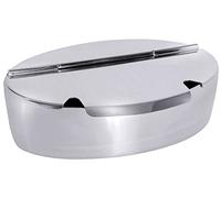 Contacto zuccheriera in acciaio inox, oval, coperchio con due parti cucchiaio