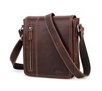 Contacts Borsa a tracolla da uomo in vera pelle, borsa a tracolla per laptop da 7,9 pollici, per lavoro, lavoro, antifurto, documenti messenger, Caff, Medium