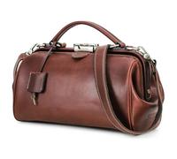 CONTACTS Borsa da dottore in pelle pieno fiore borsa da donna con serratura borsa a tracolla vintage valigetta con manico superiore borsa con chiusura in metallo apertura telaio