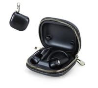 CONTACT'S FAMILY Custodia per Beats Powerbeats Pro2, custodia in pelle per auricolari wireless compatibile con Beats Powerbeats Pro 2 (2025) con gancio per chiave (nero)