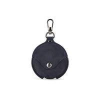 CONTACT'S FAMILY Custodia per HUAWEI FreeBuds 3, Custodia antiurto in pelle conciata compatibile con HUAWEI FreeBuds 3 con gancio portachiavi(Blu)