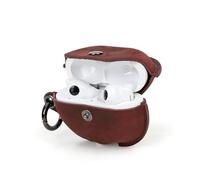 CONTACT'S FAMILY Custodia per HUAWEI FreeBuds Pro, Custodia antiurto in pelle conciata compatibile con HUAWEI FreeBuds Pro con gancio portachiavi(Rosso)