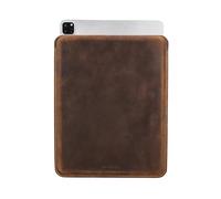 CONTACT'S FAMILY Custodia per iPad Pro da 12,9 Pollici, Custodia Protettiva Sottile in Pelle Compatibile con iPad Pro 12,9” (Modello Verticale)(Caffè)